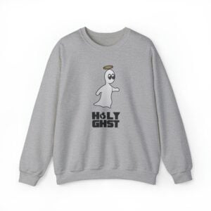 HOLY GHST™ Governor & Inscription - Light Grey Heather Sweatshirt