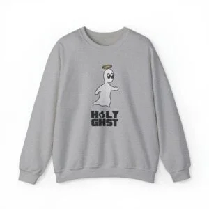 HOLY GHST™ Governor & Inscription - Light Grey Heather Sweatshirt